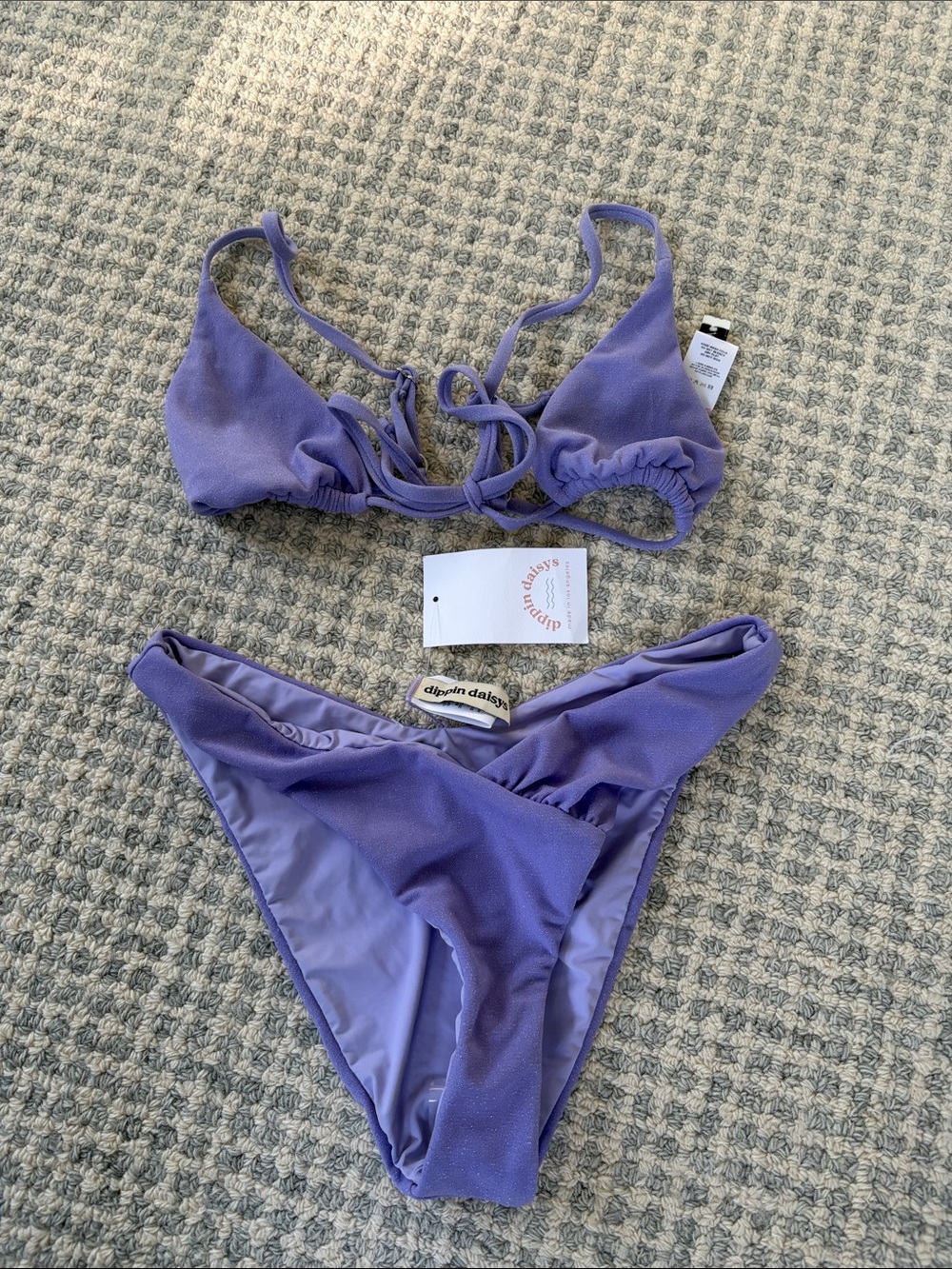 Dippin' Daisy's Lavender Ruffle Triangle Bikini